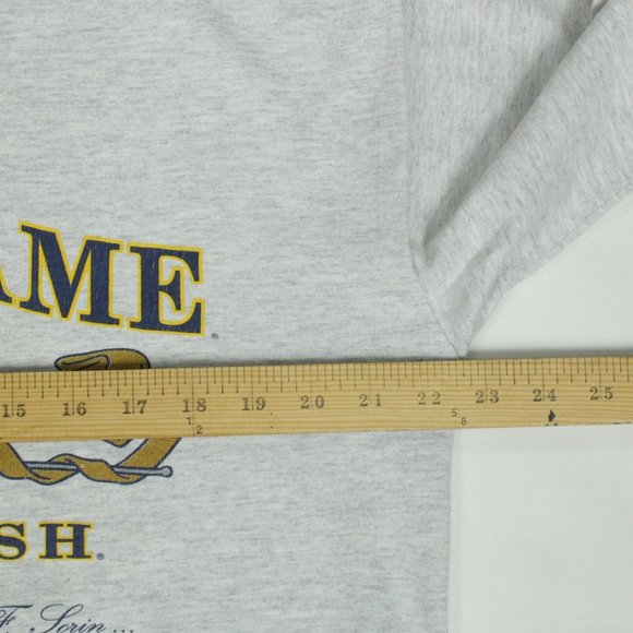 VTG 90s Notre Dame Fighting Irish Founded 1842 Nutmeg Shirt Gray Men Extra Large - Picture 6 of 8